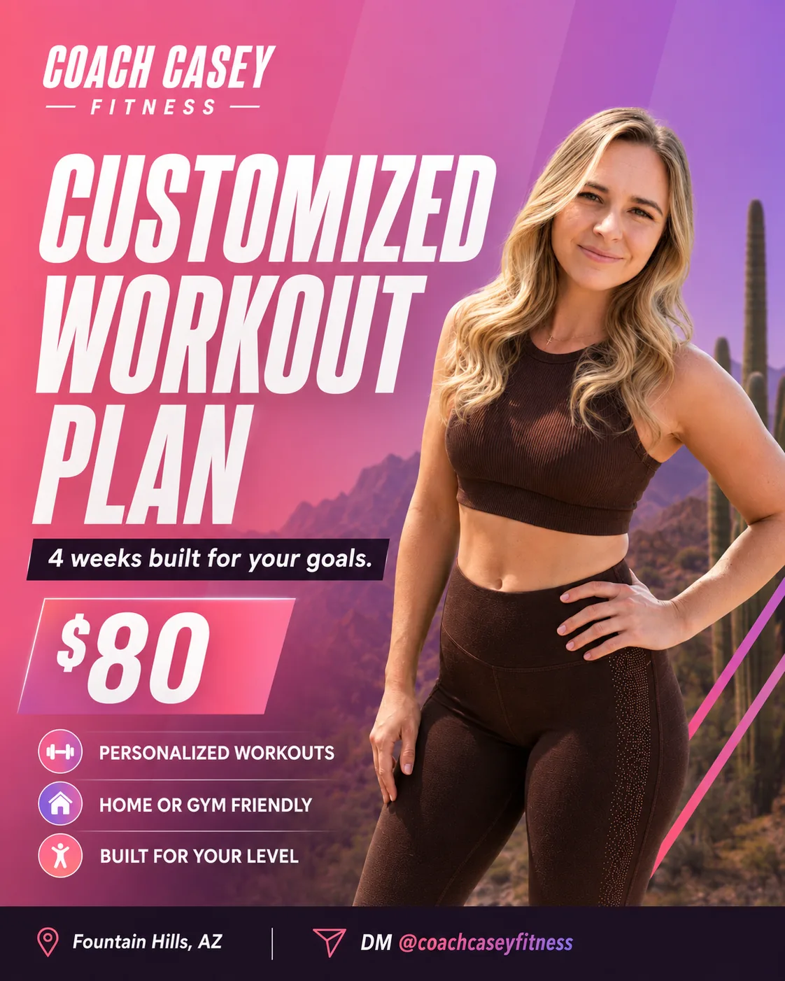 Coach Casey customized workout plans